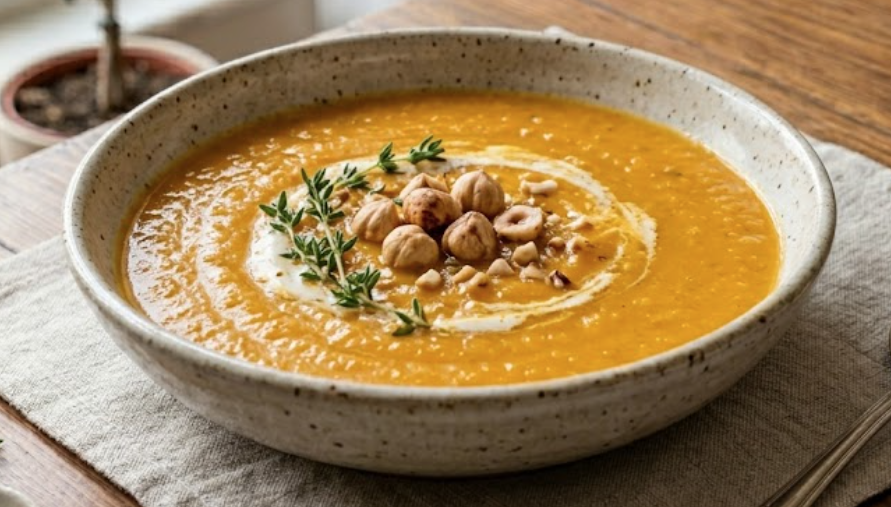 Kremalı Bal kabağı Çorbası Düşük Proteinli