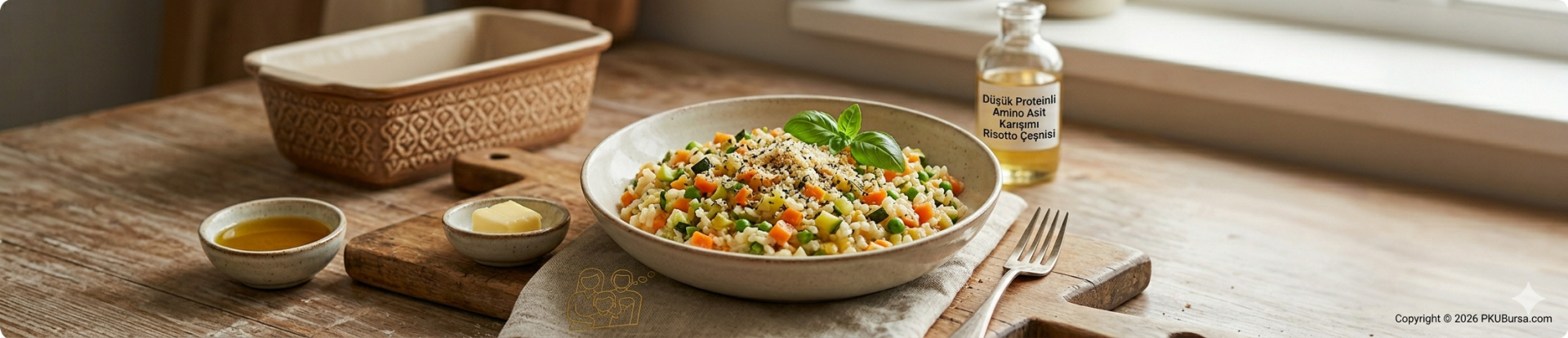 Rengarenk ve Besleyici Düşük Proteinli Sebzeli Risotto