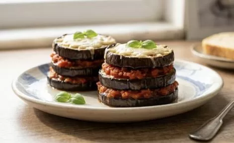 Düşük Proteinli Fırınlanmış Patlıcan Kuleleri