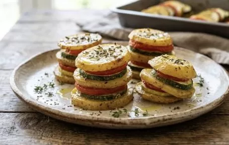 Pku Fırınlanmış Patates ve Sebze Kulesi