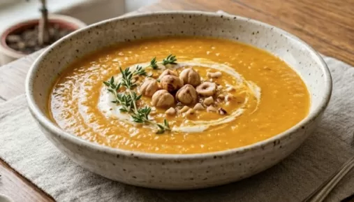 Kremalı Bal kabağı Çorbası Düşük Proteinli