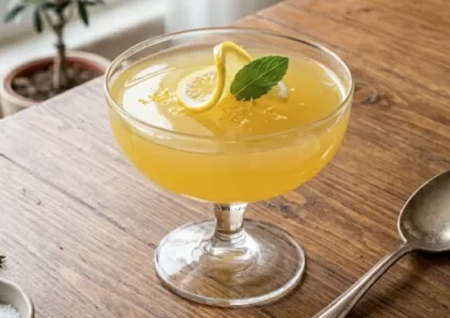 Limonlu ve Vanilyalı Pelte Tatlısı