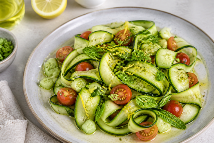 Pku Limonlu Naneli Kabak Şerit Salatası